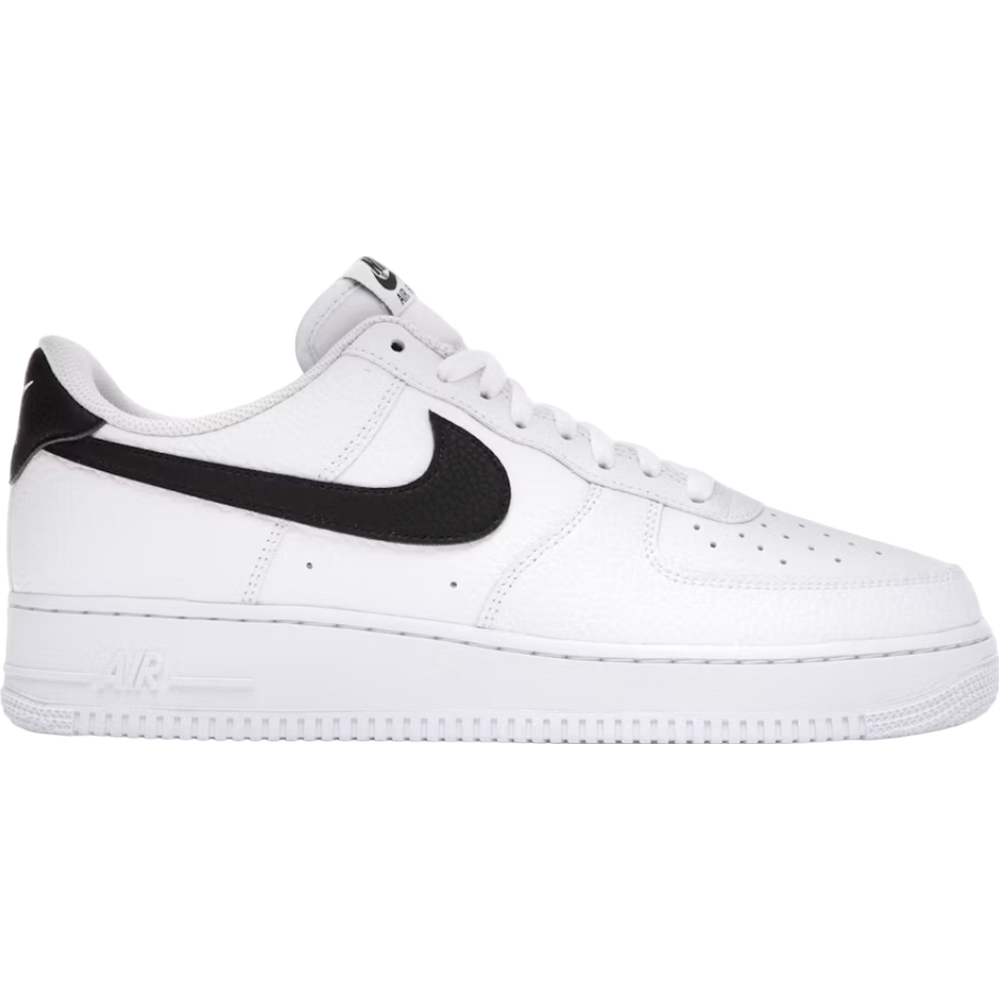 Nike Air Force 1 Low '07 Black White Pebbled Leather