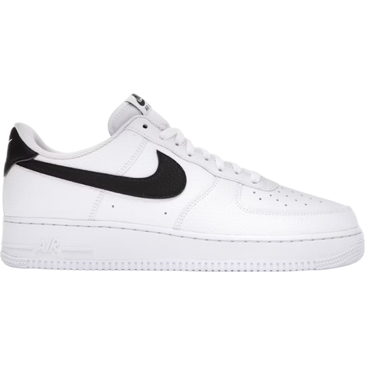 Nike Air Force 1 Low '07 Black White Pebbled Leather